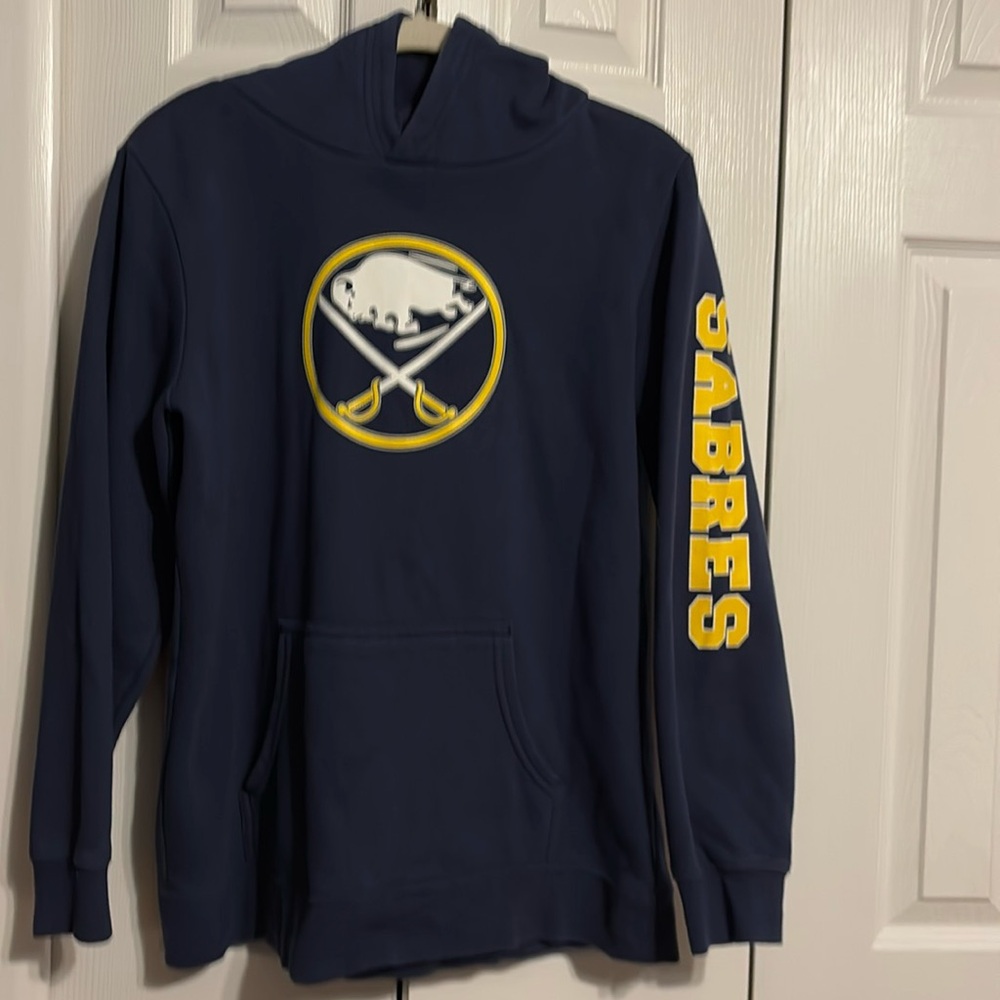 Fanatics Buffalo Sabres Navy Blue Hoodie with Logo size youth large